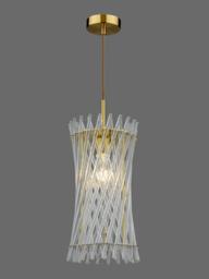 Där Loire Pendant Ceiling Light, Brass/Clear - thumbnail 6