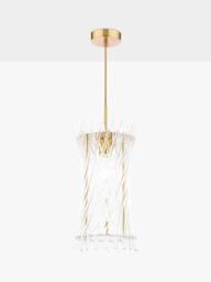 Där Loire Pendant Ceiling Light, Brass/Clear