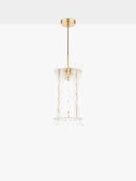 Där Loire Pendant Ceiling Light, Brass/Clear - thumbnail 3