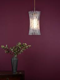 Där Loire Pendant Ceiling Light, Brass/Clear - thumbnail 2