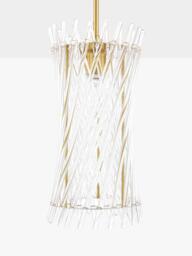 Där Loire Pendant Ceiling Light, Brass/Clear - thumbnail 5