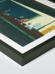 John Lewis Edward Hopper 'Nighthawks' Framed Print & Mount, 52 x 84cm, Green/Multi - thumbnail 2