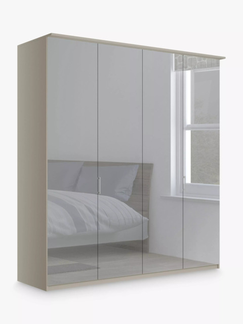 John Lewis Elstra 200cm Wardrobe with Mirrored Hinged Doors - image 1