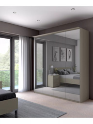 John Lewis Elstra 200cm Wardrobe with Mirrored Hinged Doors - thumbnail 3