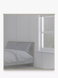 John Lewis Elstra 200cm Wardrobe with Mirrored Hinged Doors - thumbnail 2