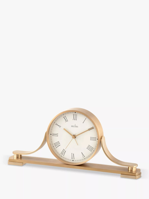 Acctim Wardley Napoleon Roman Numeral Mantel & Alarm Clock, Gold - image 1