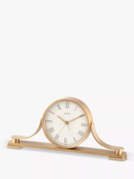 Acctim Wardley Napoleon Roman Numeral Mantel & Alarm Clock, Gold