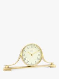 Acctim Wardley Napoleon Roman Numeral Mantel & Alarm Clock, Gold - thumbnail 6
