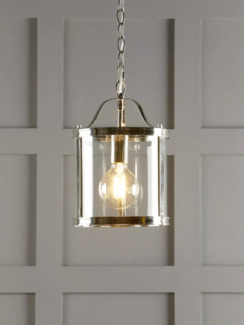 Laura Ashley Harrington Glass Ceiling Light, Clear/Polished Nickel - image 1