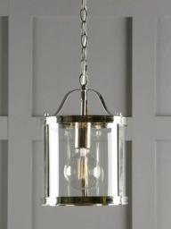 Laura Ashley Harrington Glass Ceiling Light, Clear/Polished Nickel - thumbnail 2