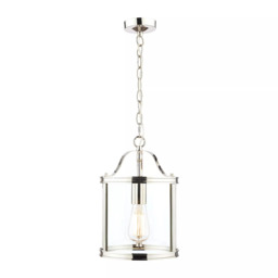 Laura Ashley Harrington Glass Ceiling Light, Clear/Polished Nickel - thumbnail 5