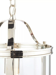 Laura Ashley Harrington Glass Ceiling Light, Clear/Polished Nickel - thumbnail 4