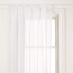 John Lewis Crushed Voile Slot Top Panel, White - thumbnail 2