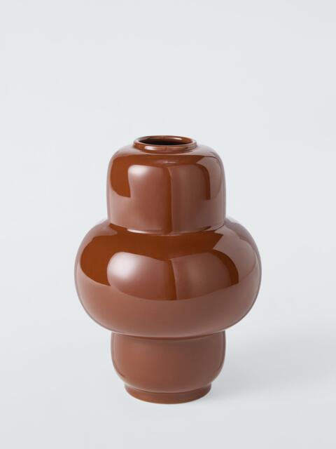 John Lewis Organic Shape Contemporary Stoneware Vase, H25cm, Red - image 1