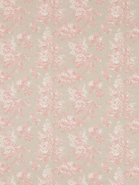 Sanderson Sorilla Damask Made to Measure Curtains or Roman Blind, Pink/Linen - image 1