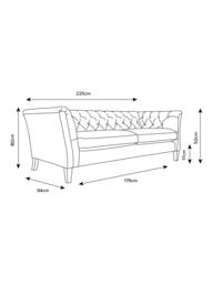 Laura Ashley Chatsworth Grand 4 Seater Sofa, Teak Leg - thumbnail 4