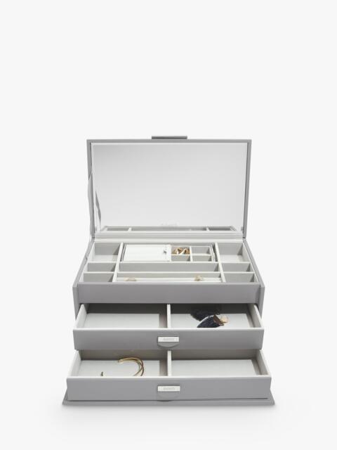 Dulwich Designs Leather Large Jewellery Box, Grey - image 1