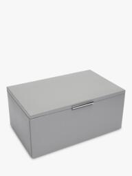 Dulwich Designs Leather Large Jewellery Box, Grey - thumbnail 3