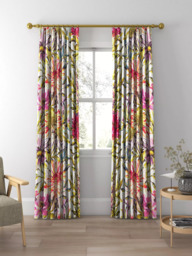 Harlequin Floreale Made to Measure Curtains or Roman Blind, Fuchsia/Heather/Lime - thumbnail 3