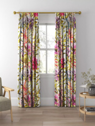 Harlequin Floreale Made to Measure Curtains or Roman Blind, Fuchsia/Heather/Lime - thumbnail 5