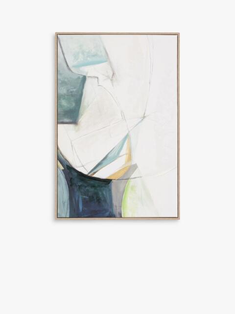 Gallery Direct 'Sketched Lines' Framed Canvas Print, 90 x 60cm, Teal - image 1