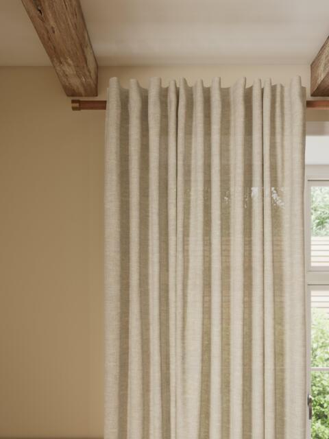 John Lewis Premium Linen Multiway Header Slot Top/Hidden Tab Sheer Panel