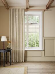 John Lewis Premium Linen Multiway Header Slot Top/Hidden Tab Voile Panel - thumbnail 2