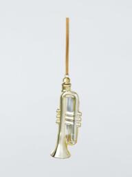 John Lewis The Connoisseur Trumpet Bauble, Gold - thumbnail 1