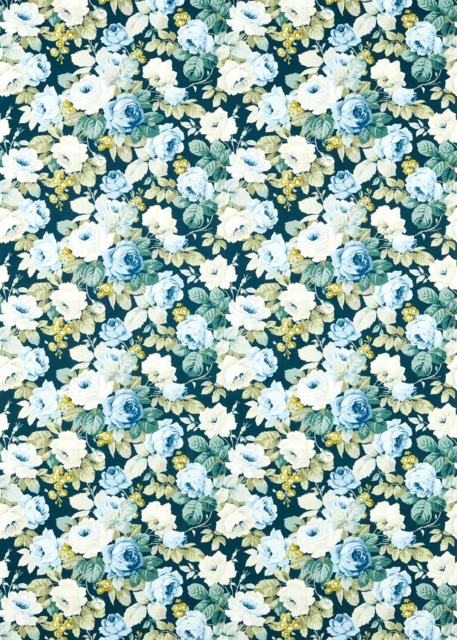 Sanderson Chelsea Made to Measure Curtains or Roman Blind, Forest/Indigo - image 1
