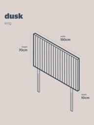 Silentnight Dusk Panelled Strutted Headboard, King Size - thumbnail 3