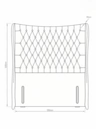 Hypnos Elizabeth Extra Wide Upholstered Headboard, Double - thumbnail 4