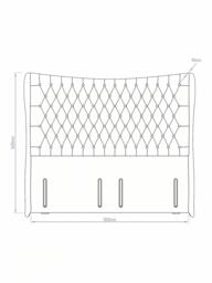 Hypnos Elizabeth Extra Wide Upholstered Headboard, Super King Size - thumbnail 4
