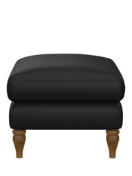 John Lewis Camber Leather Footstool, Light Leg - thumbnail 3
