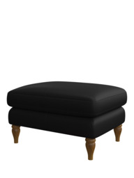 John Lewis Camber Leather Footstool, Light Leg - thumbnail 4