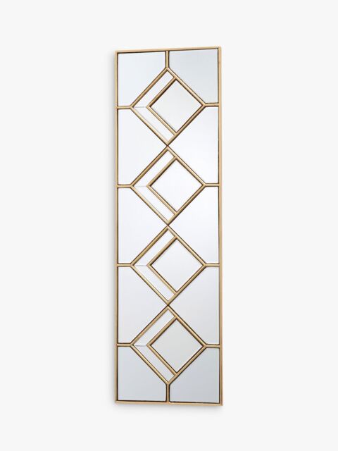 Där Kipton Decorative Rectangular Wall Mirror, 98 x 30cm, Gold - image 1