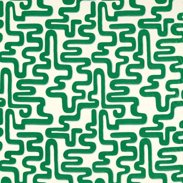 Harlequin x Sophie Robinson Meander Made to Measure Curtains or Roman Blind, Emerald/Aquamarine - image 1