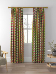 Harlequin x Sophie Robinson Meander Made to Measure Curtains or Roman Blind, Emerald/Aquamarine - thumbnail 5