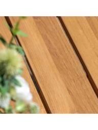 Gallery Direct Chatsworth Teak Wood Round Garden Dining Table, 150cm, Natural - thumbnail 3
