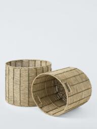 John Lewis Seagrass Storage Baskets, Set of 2, Green - thumbnail 2