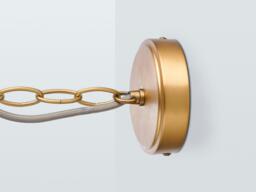 John Lewis Cadogan Textured Glass Pendant Ceiling Light, Antique Brass - thumbnail 5