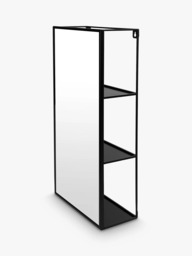 Umbra Cubiko Wall Mirror & Storage Unit, 62 x 30cm, Black - thumbnail 4