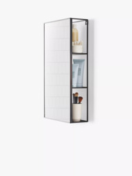 Umbra Cubiko Wall Mirror & Storage Unit, 62 x 30cm, Black - thumbnail 1