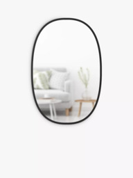 Umbra Hub Oval Wall Mirror, Black - thumbnail 1