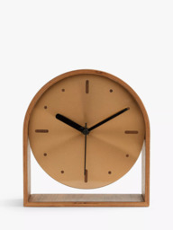 John Lewis Mid Century Wood Mantel Clock, 16.5cm, Natural - thumbnail 4