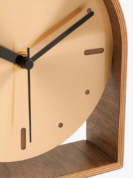 John Lewis Mid Century Wood Mantel Clock, 16.5cm, Natural - thumbnail 3