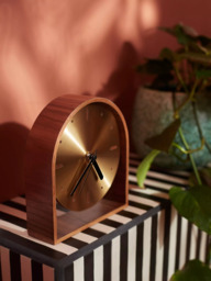 John Lewis Mid Century Wood Mantel Clock, 16.5cm, Natural - thumbnail 2