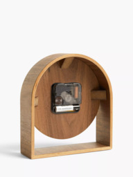 John Lewis Mid Century Wood Mantel Clock, 16.5cm, Natural - thumbnail 5