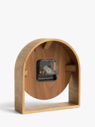 John Lewis Mid Century Wood Mantel Clock, 16.5cm, Natural - thumbnail 6