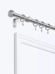 John Lewis Extendable Metal Curtain Pole Kit with Disc Finial, Dia.19mm - thumbnail 1