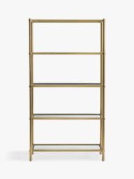 Pottery Barn Everson Bookcase, Brass